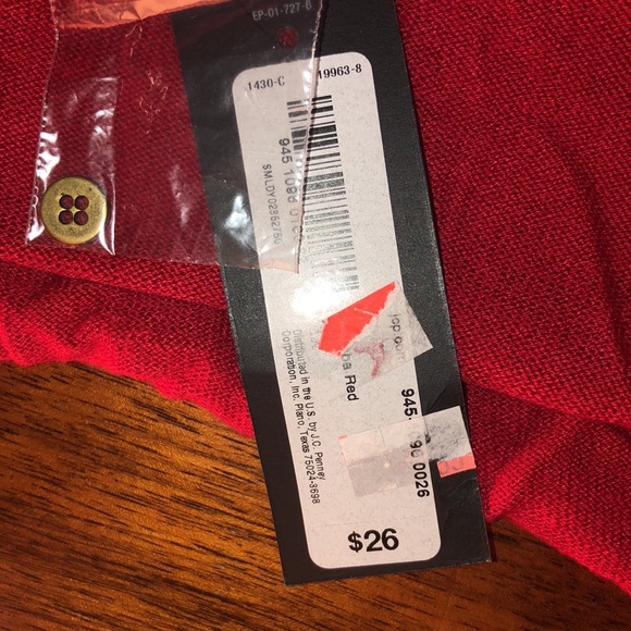 Worthington Red Sweater. NWT. 1X - Picture 4 of 7